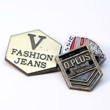 Metal Labels Badges Factory Wholesale Custom Logo Stamping Decorative Metal Plate for Handbags
